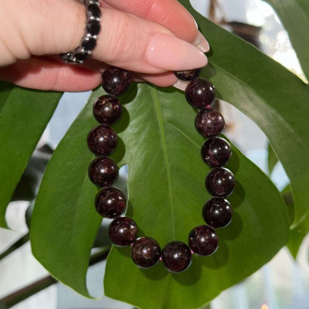 Garnet crystal bracelet